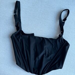 Out From Under Urban Outfitters cropped black corset top